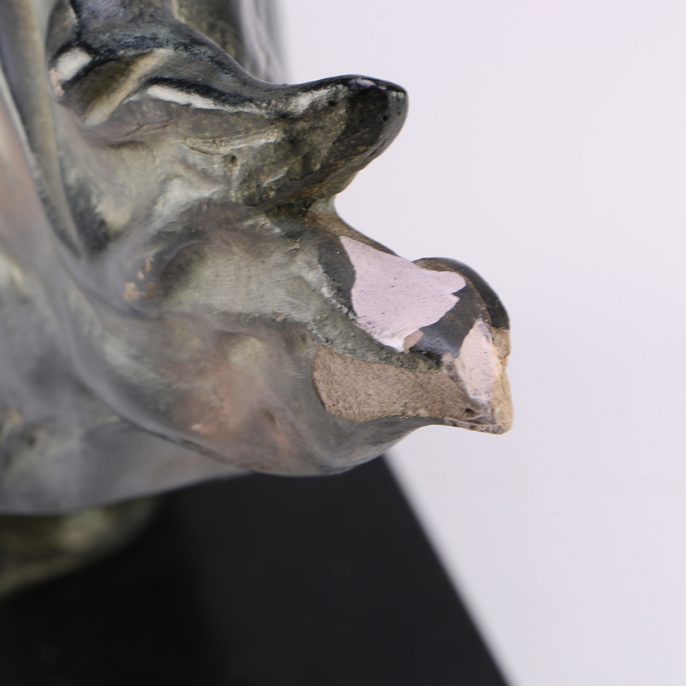 Glazed Ceramic Horse Head Sculpture