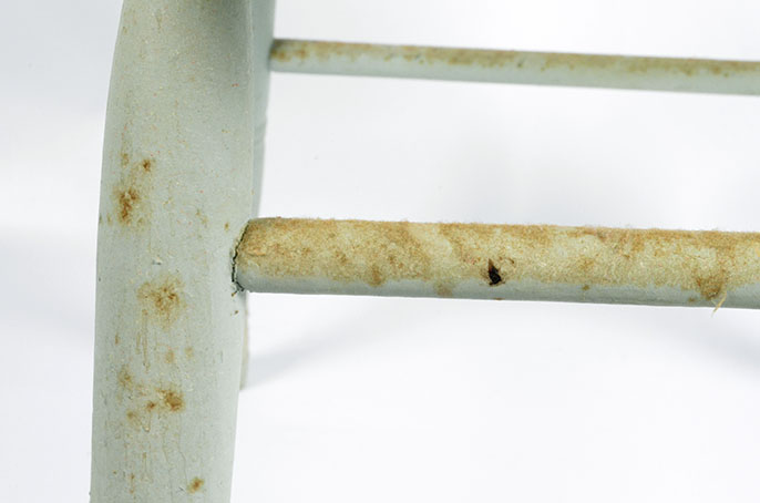 Set of Four Vintage Wooden Green Chairs