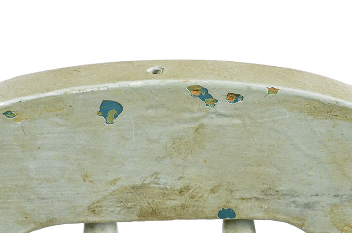 Set of Four Vintage Wooden Green Chairs