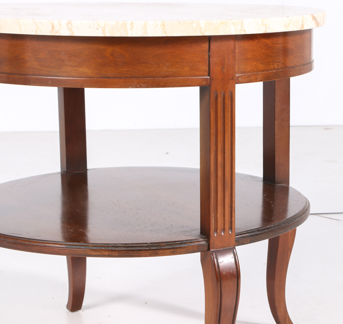 Late 20th Century Marble Top Accent Table by Townsend