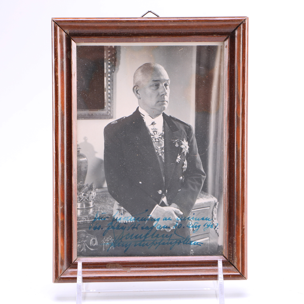Vintage Signed Black and White Photograph of a Dignitary