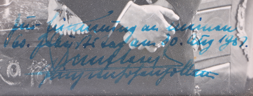 Vintage Signed Black and White Photograph of a Dignitary