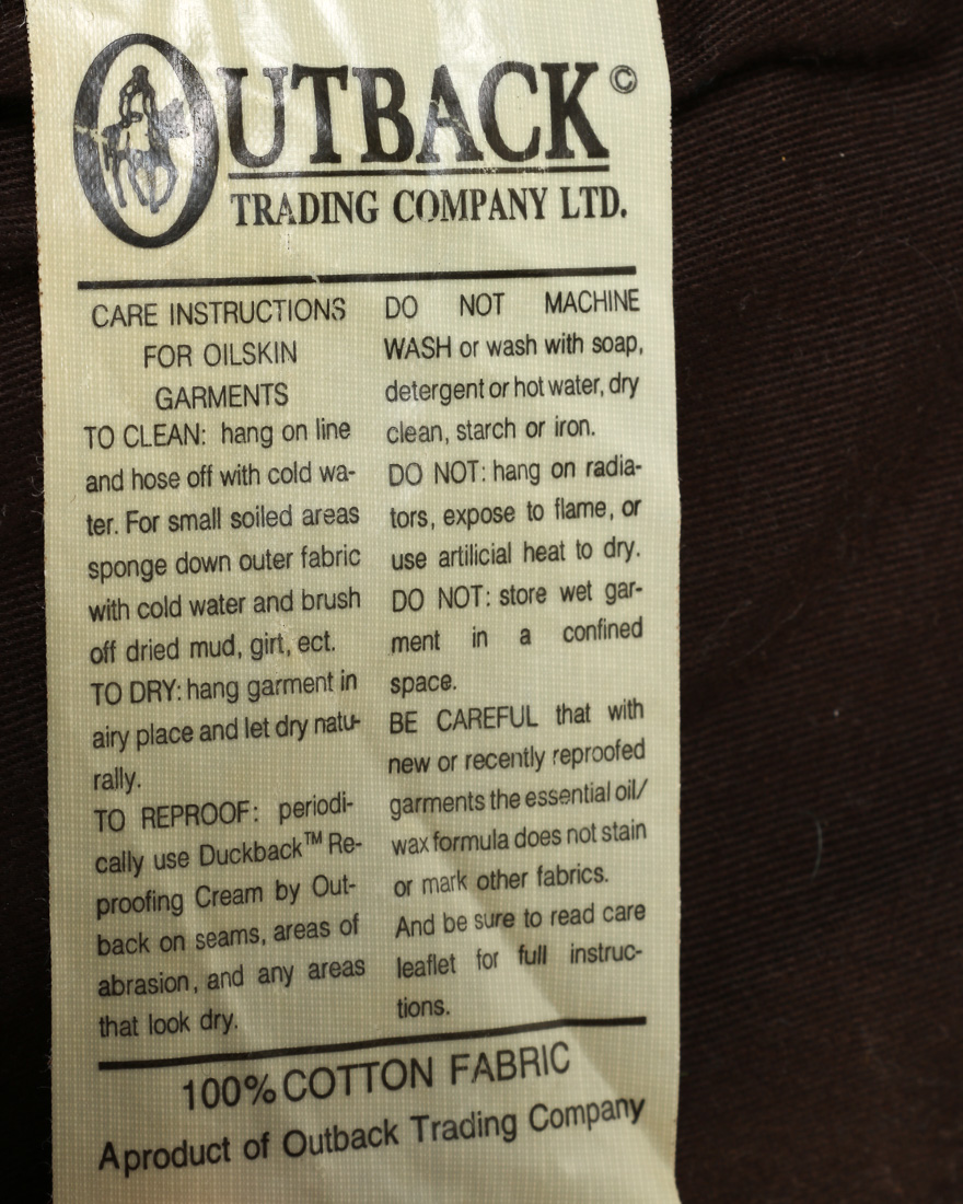 Outback Trading Company Oilskin Duster