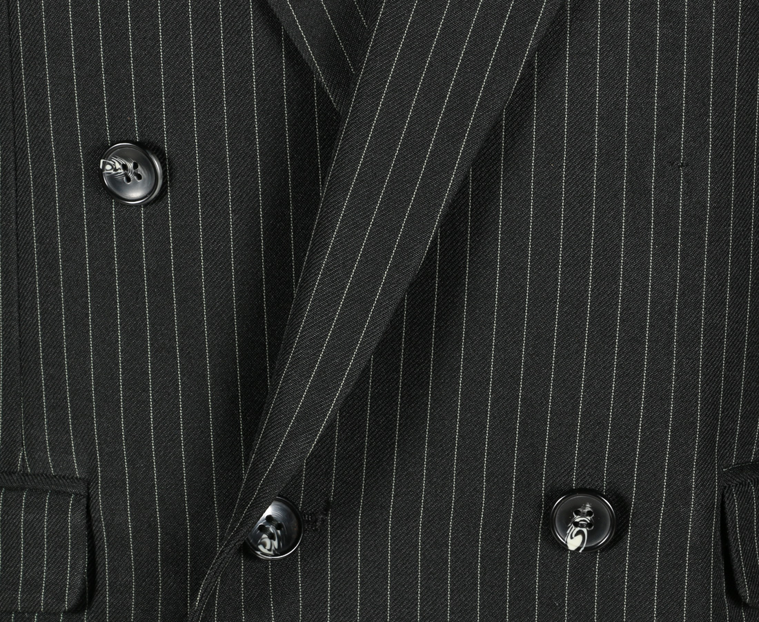 Men's Black Pinstripe Suit