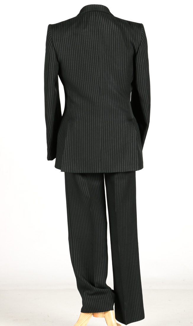 Men's Black Pinstripe Suit