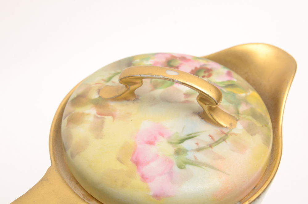 Porcelain Limousine Limoges Chocolate Pot