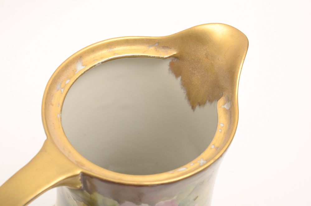 Porcelain Limousine Limoges Chocolate Pot