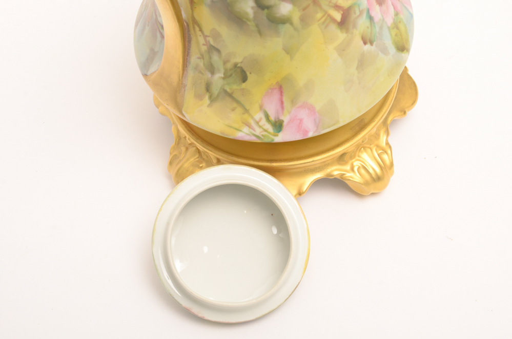 Porcelain Limousine Limoges Chocolate Pot