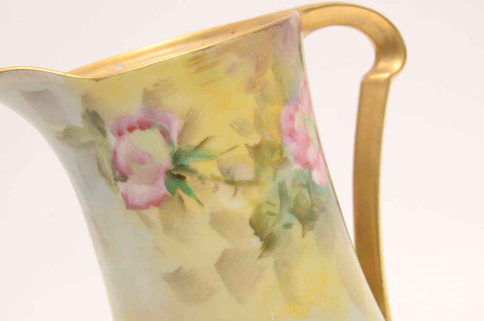 Porcelain Limousine Limoges Chocolate Pot