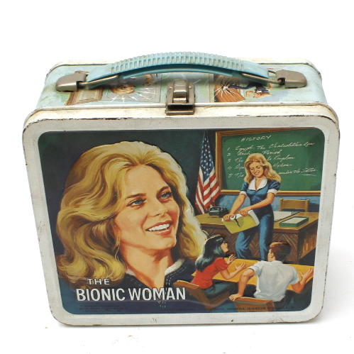Vintage 1970s "Bionic Woman" Metal Lunchbox