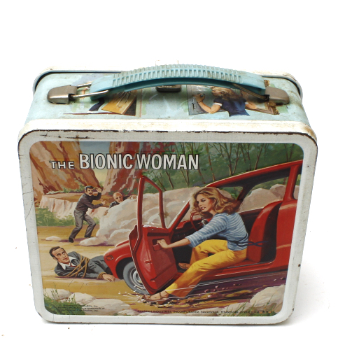Vintage 1970s "Bionic Woman" Metal Lunchbox