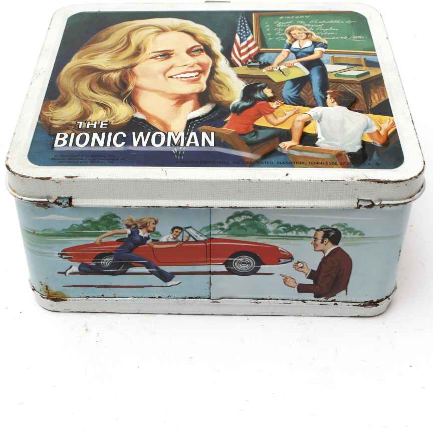 Vintage 1970s "Bionic Woman" Metal Lunchbox