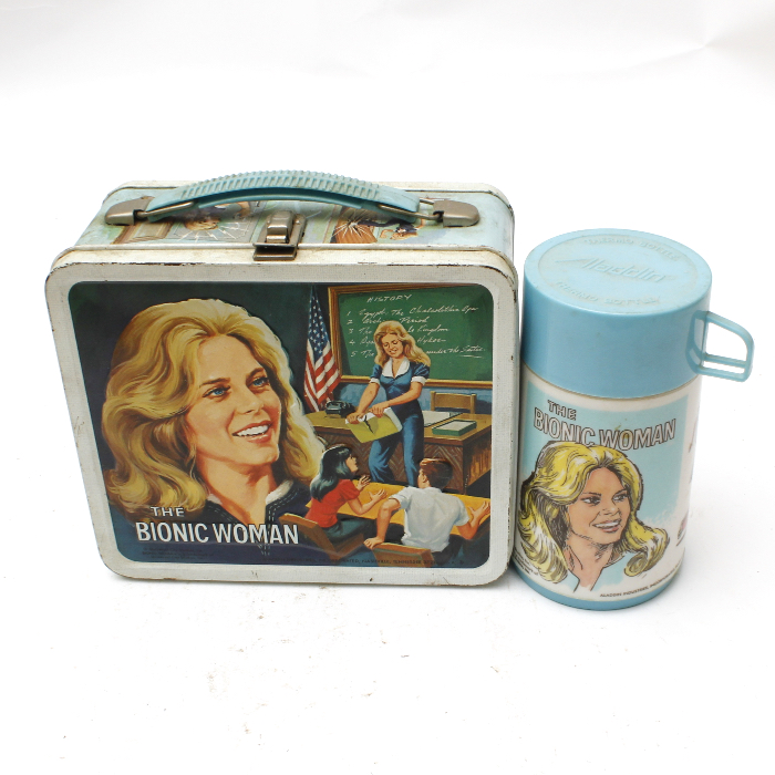 Vintage 1970s "Bionic Woman" Metal Lunchbox