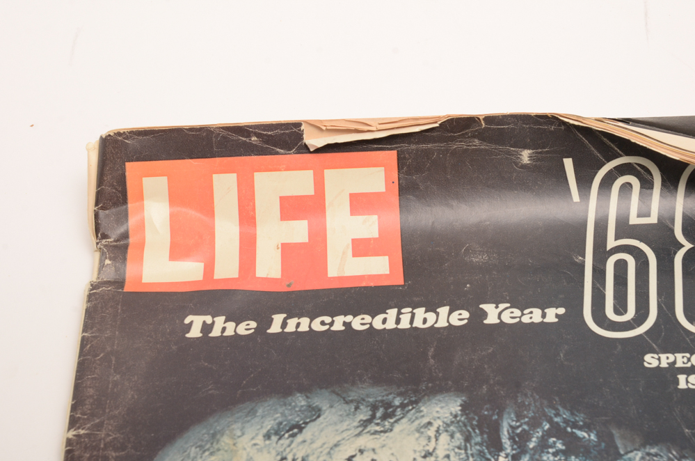 1960s Apollo 8 and Moon Landing Newspapers and LIFE Magazine