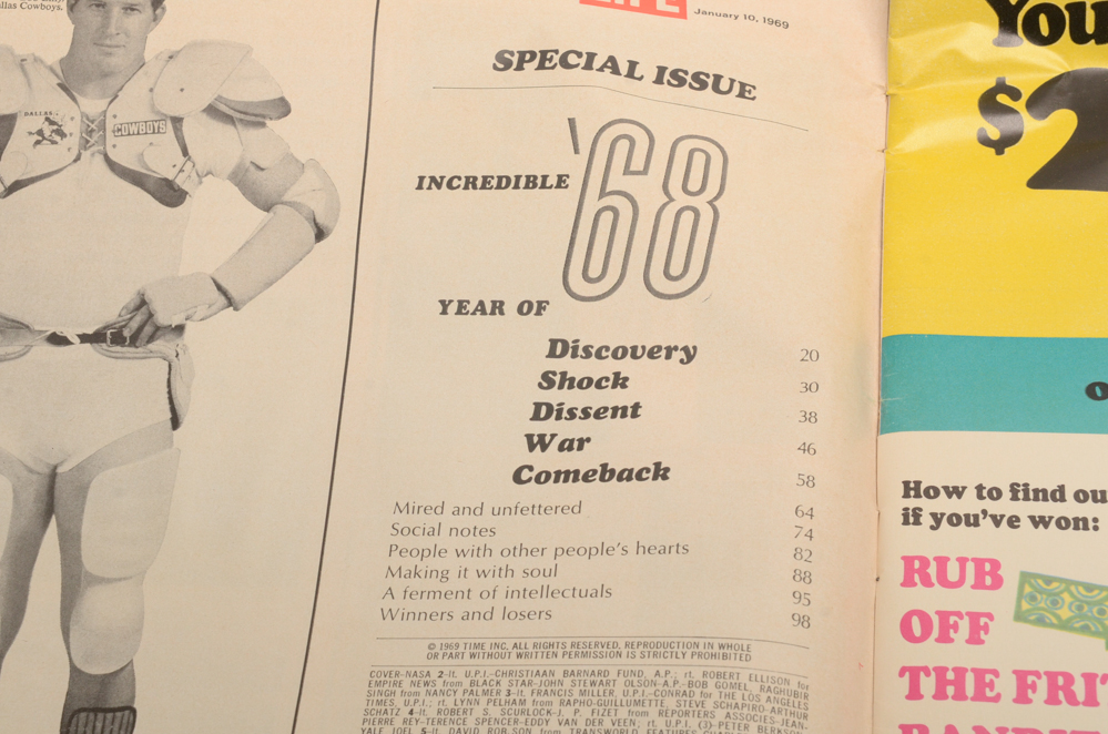 1960s Apollo 8 and Moon Landing Newspapers and LIFE Magazine