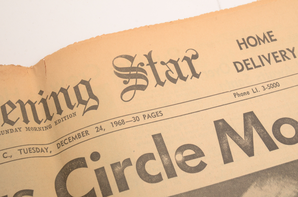 1960s Apollo 8 and Moon Landing Newspapers and LIFE Magazine