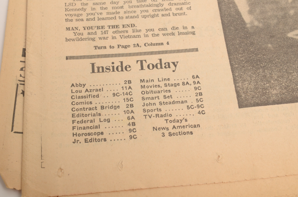 1960s Apollo 8 and Moon Landing Newspapers and LIFE Magazine