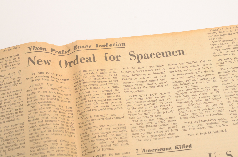1960s Apollo 8 and Moon Landing Newspapers and LIFE Magazine