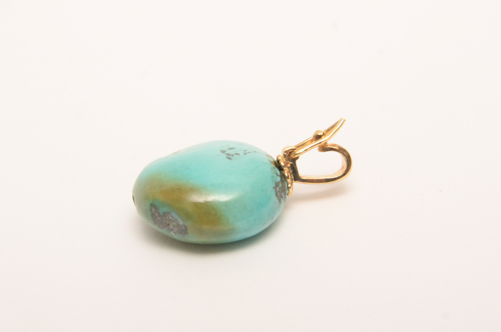 Turquoise Snap Bail Pendant