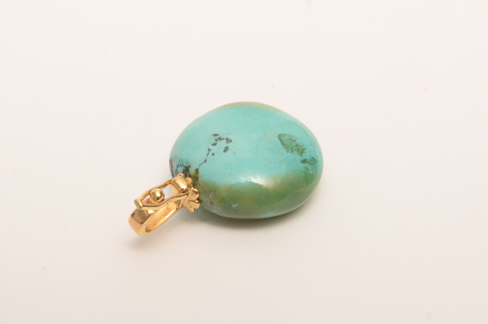Turquoise Snap Bail Pendant
