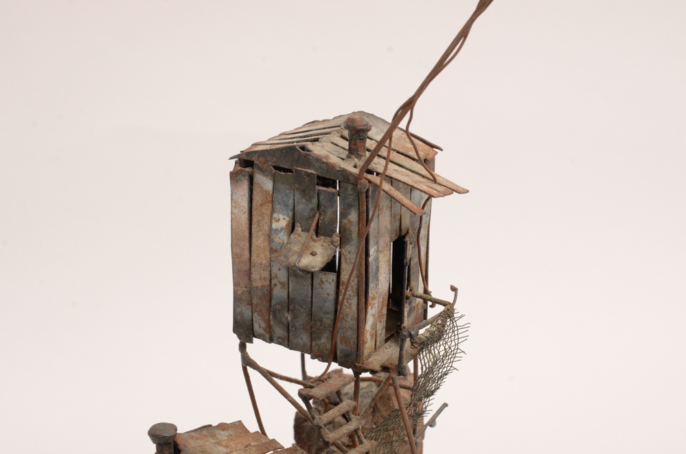 Tim Holmes Sculpture of Stilted Waterfront Cottages