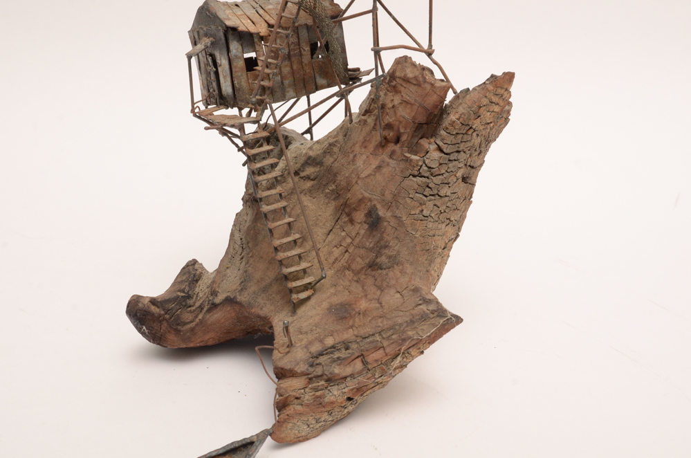 Tim Holmes Sculpture of Stilted Waterfront Cottages