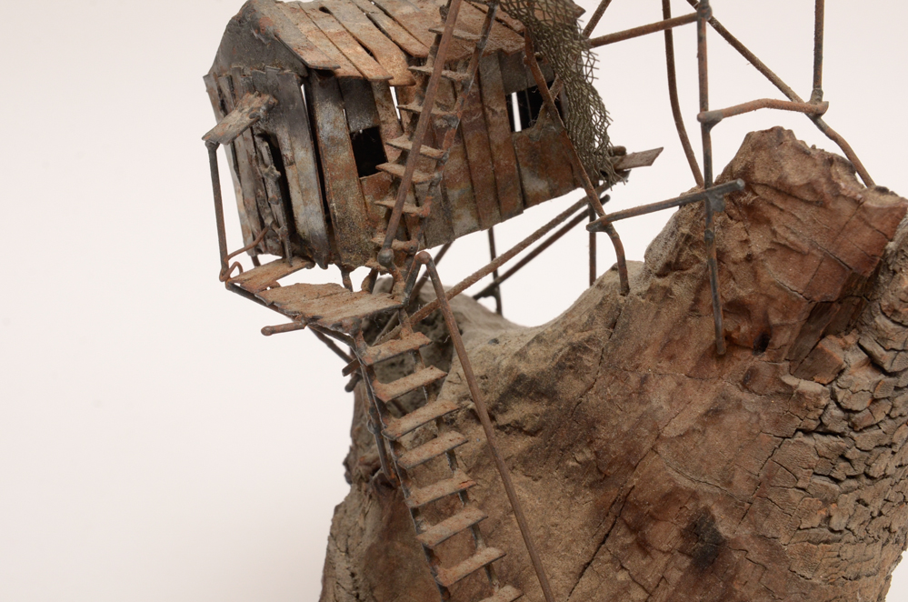 Tim Holmes Sculpture of Stilted Waterfront Cottages