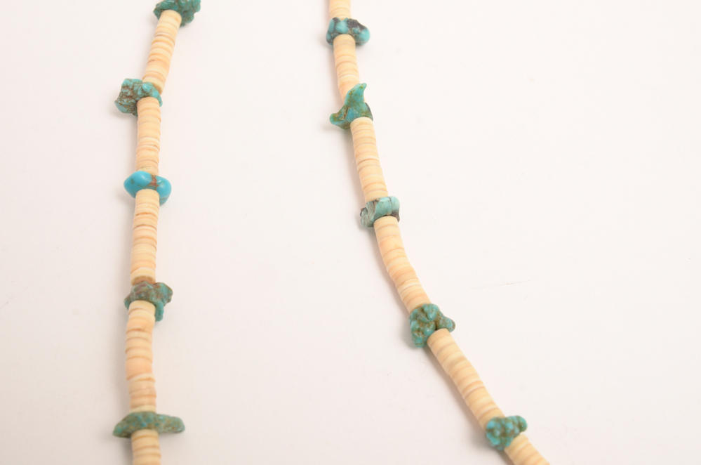 Collection of Carved Stone and Glass Bead Necklaces