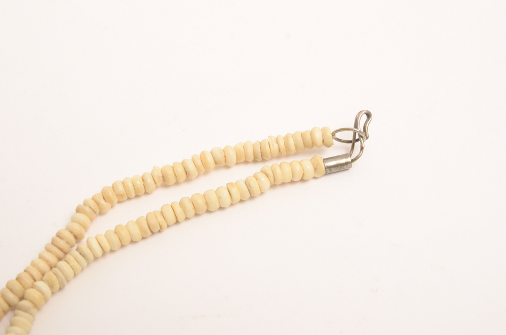 Collection of Carved Stone and Glass Bead Necklaces