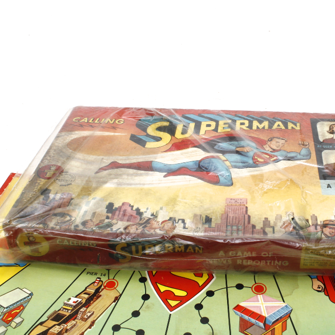 Vintage 1954 "Calling Superman" Board Game and 1967 "Superman" Game Board