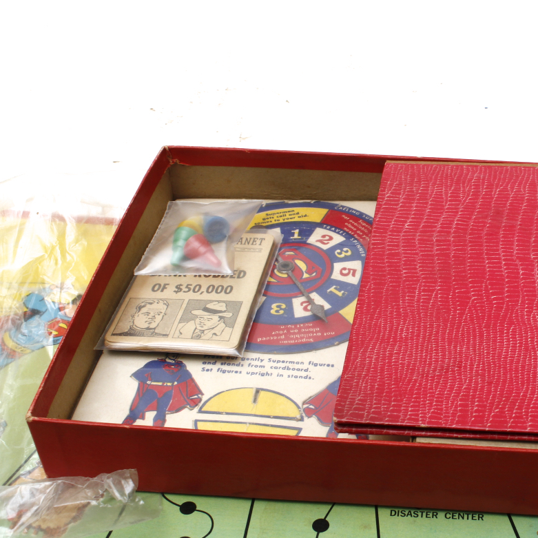 Vintage 1954 "Calling Superman" Board Game and 1967 "Superman" Game Board