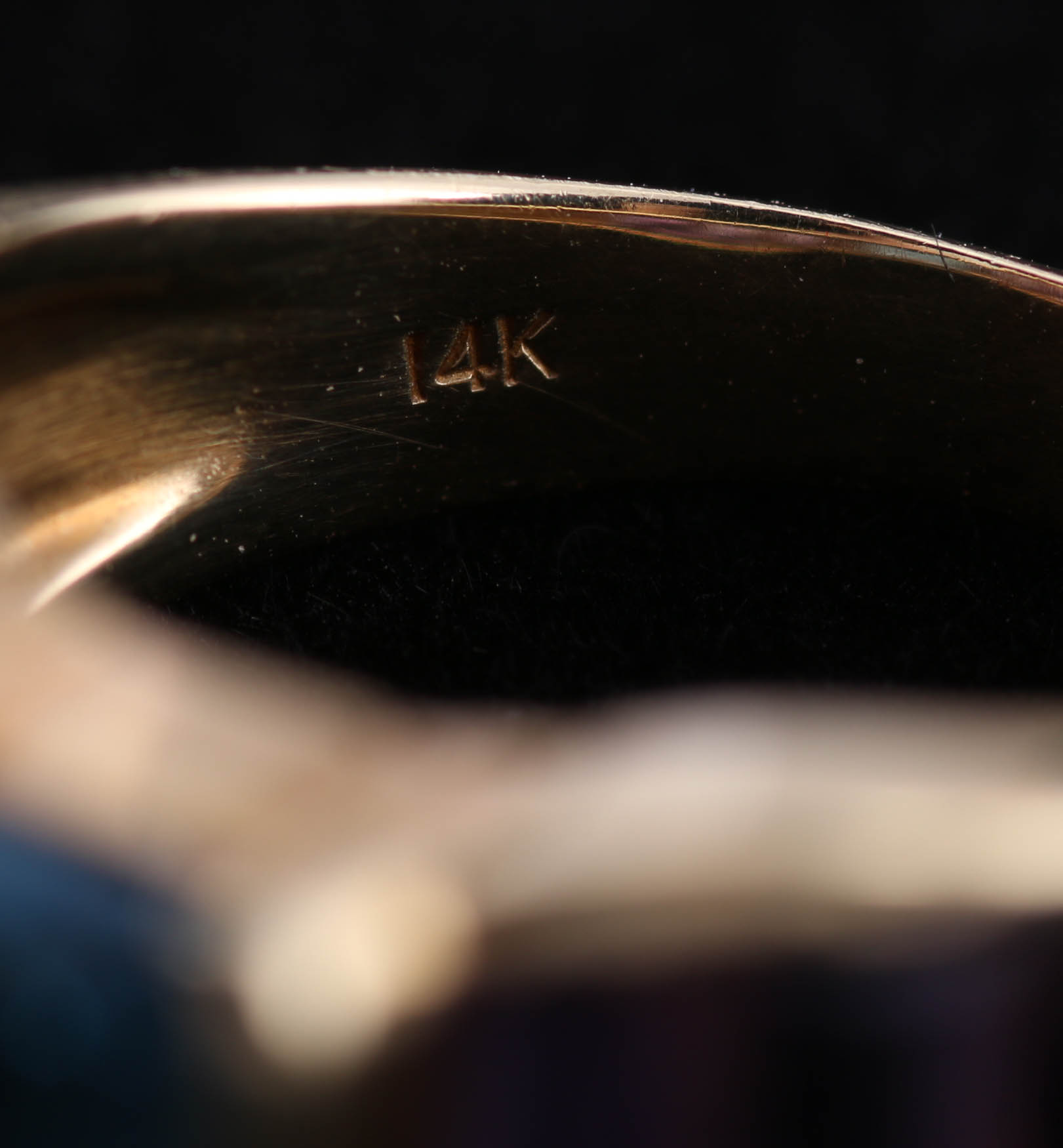 14K Gold Blue Topaz Amethyst Ring