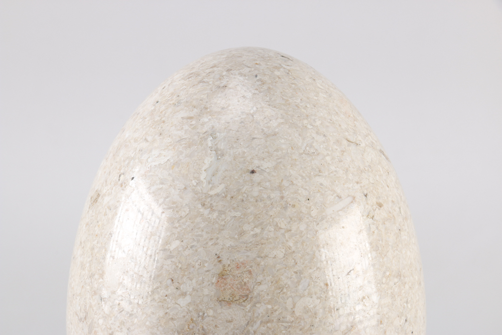 Marble Egg on Brass Eagle Stand