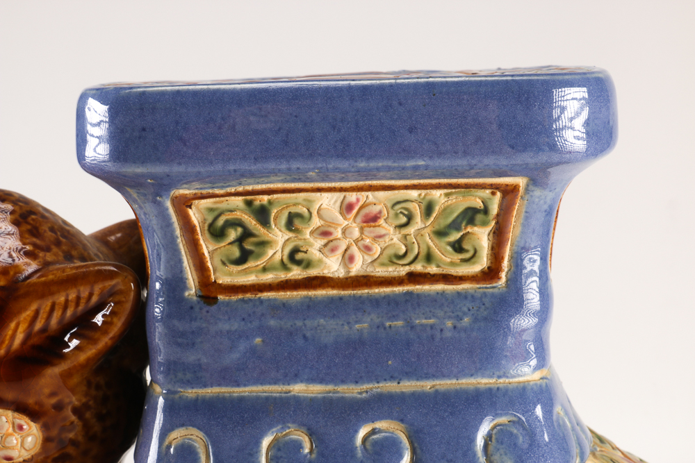 Fully Painted and Glazed Ceramic Camel