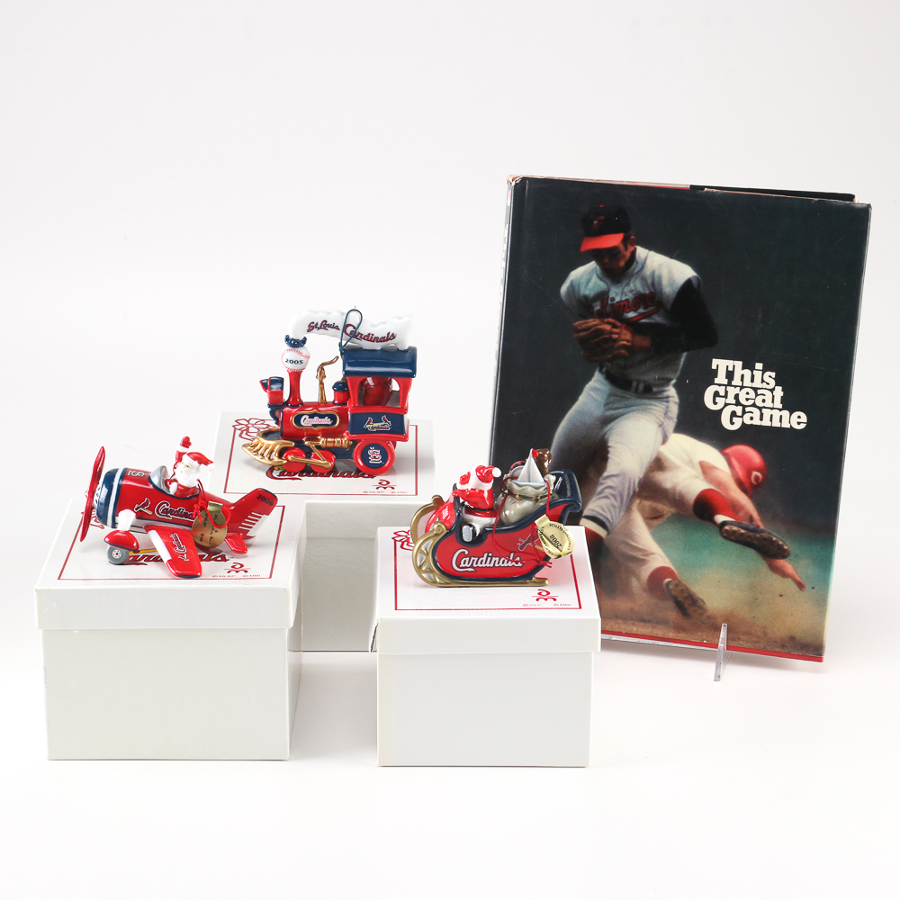 Collection of Cardinals Ornaments and a Book