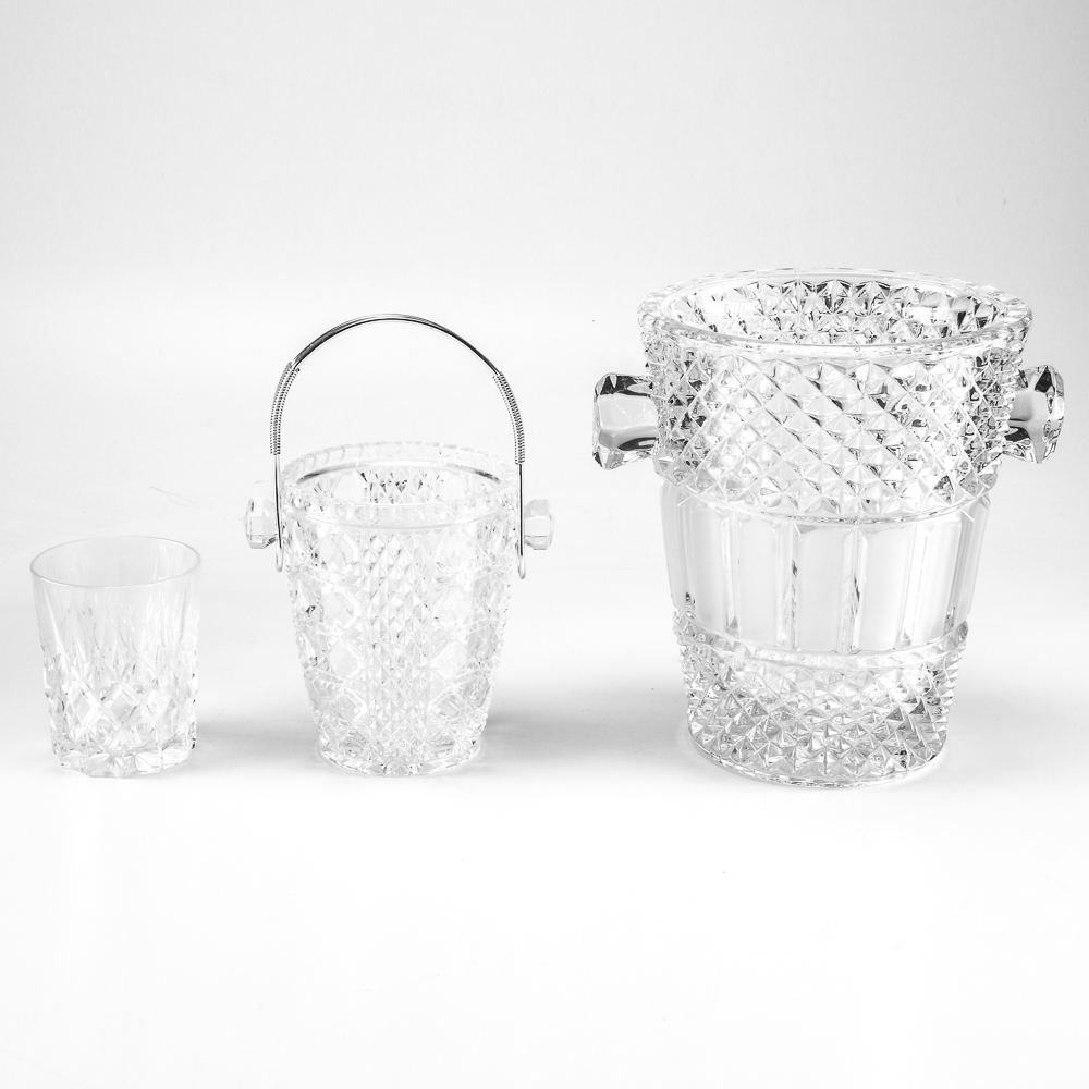 Set of Crystal Ice Buckets