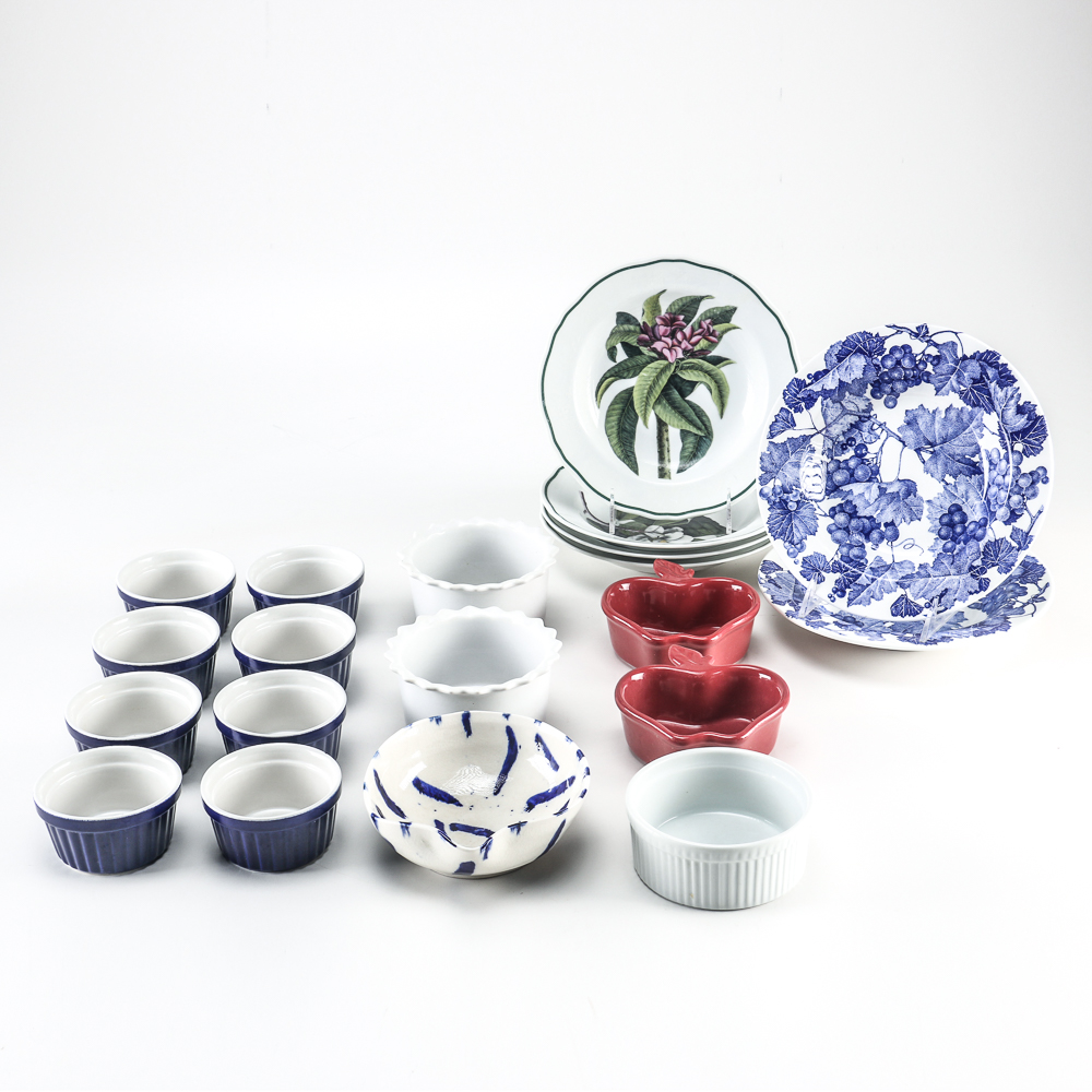 Assortment of Ceramic and Porcelain Dishes