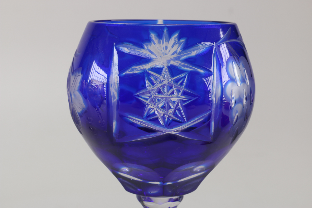 Colorful Set of Six Wine Glasses