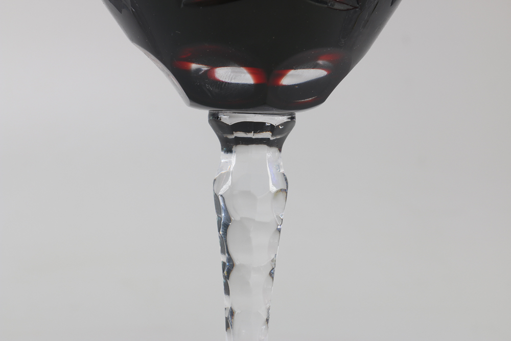 Colorful Set of Six Wine Glasses