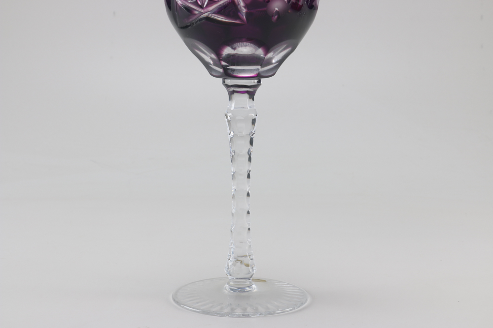 Colorful Set of Six Wine Glasses