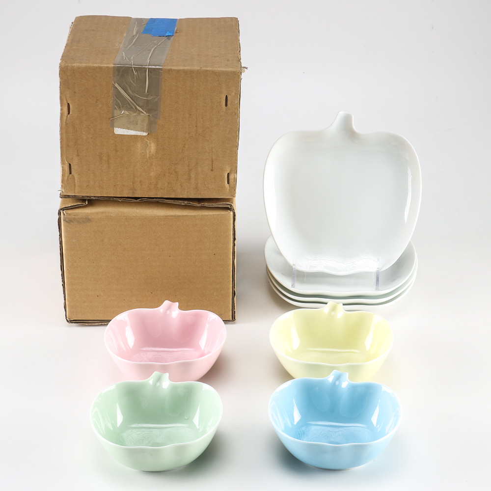 Horchow Apple Plates and Bowls