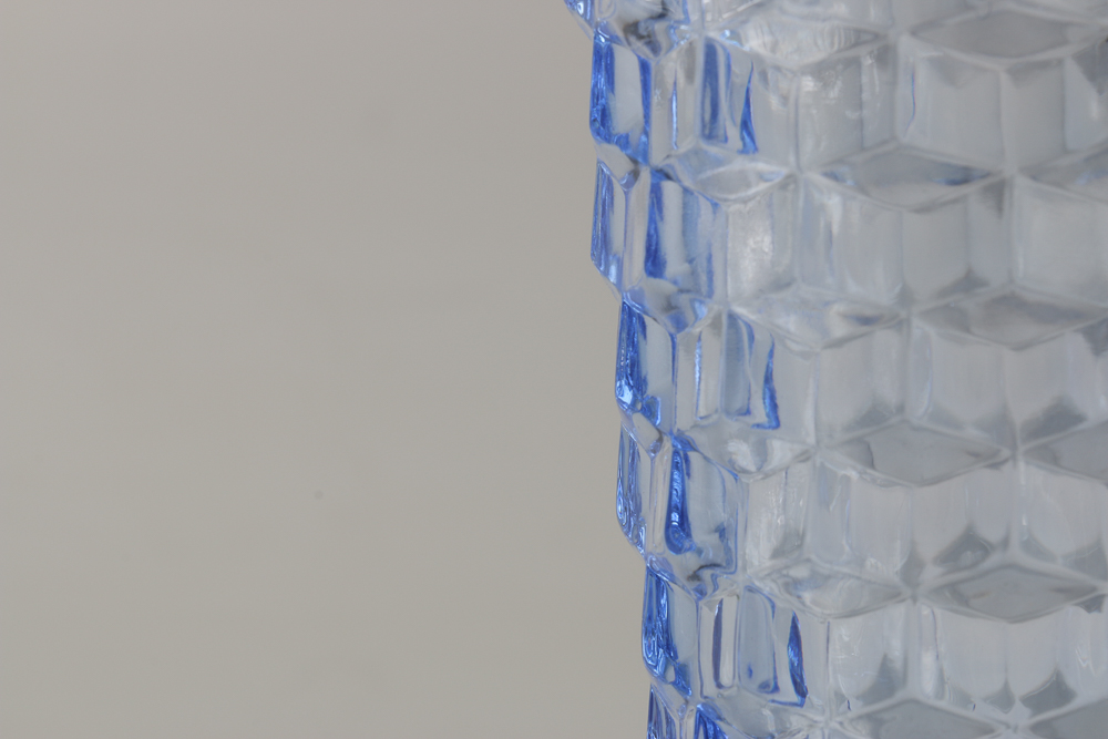 Footed Blue Drinking Glasses