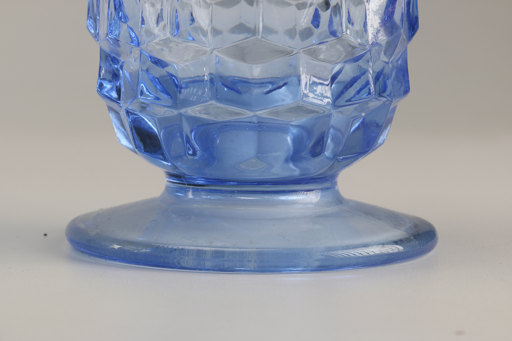 Footed Blue Drinking Glasses