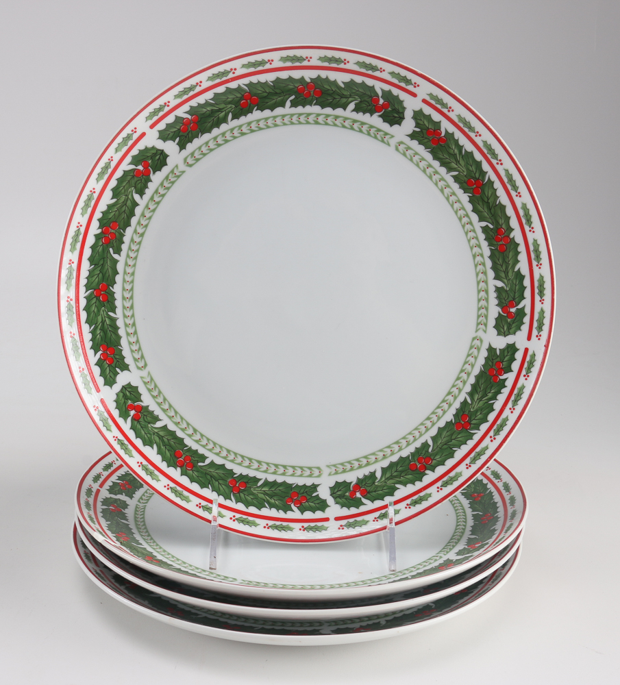 Lefton Holiday Holly Plates and Mugs