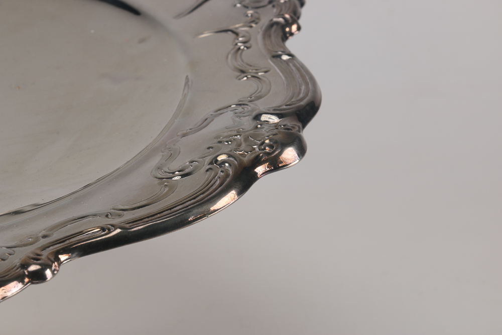 Silver Plate Platter and Paul Revere Style Bowls