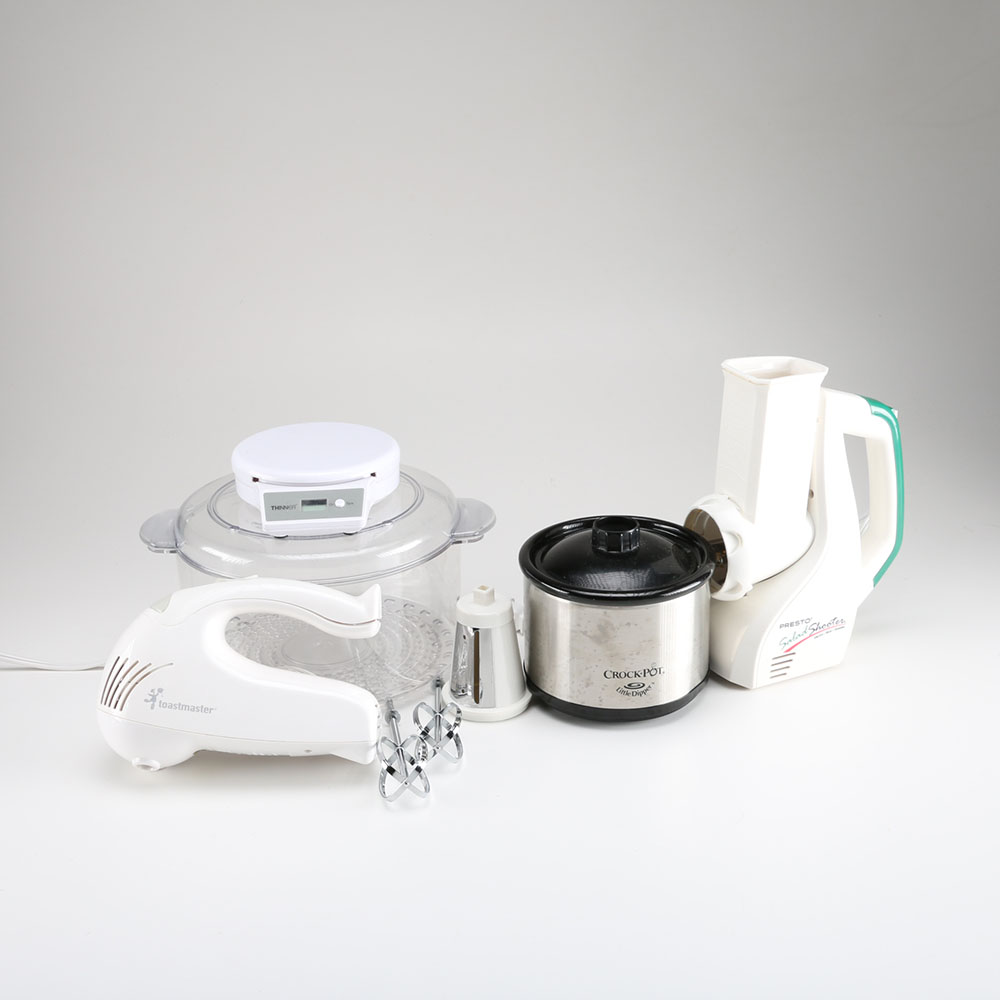 Assortment of Small Kitchen Appliances including Crock-Pot