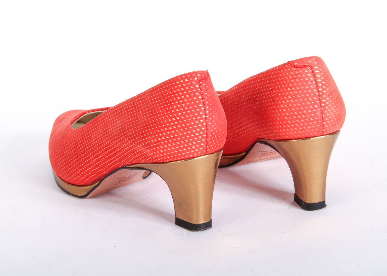 Prada and Michele-Loisi Orange Heels