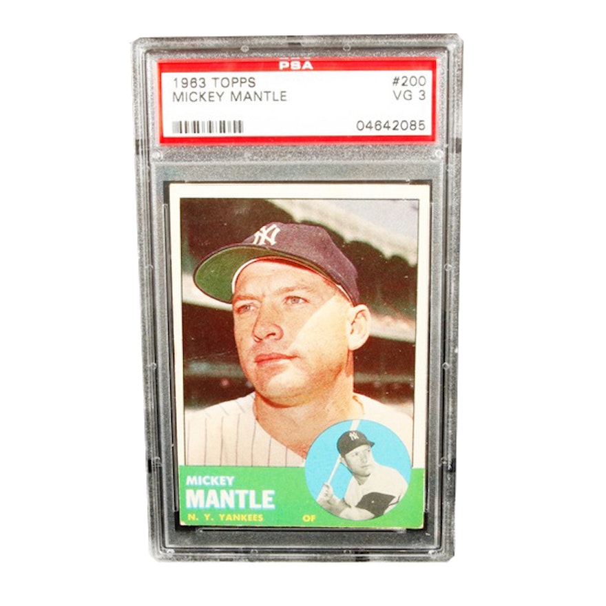 1963 Topps Mickey Mantle Graded Card