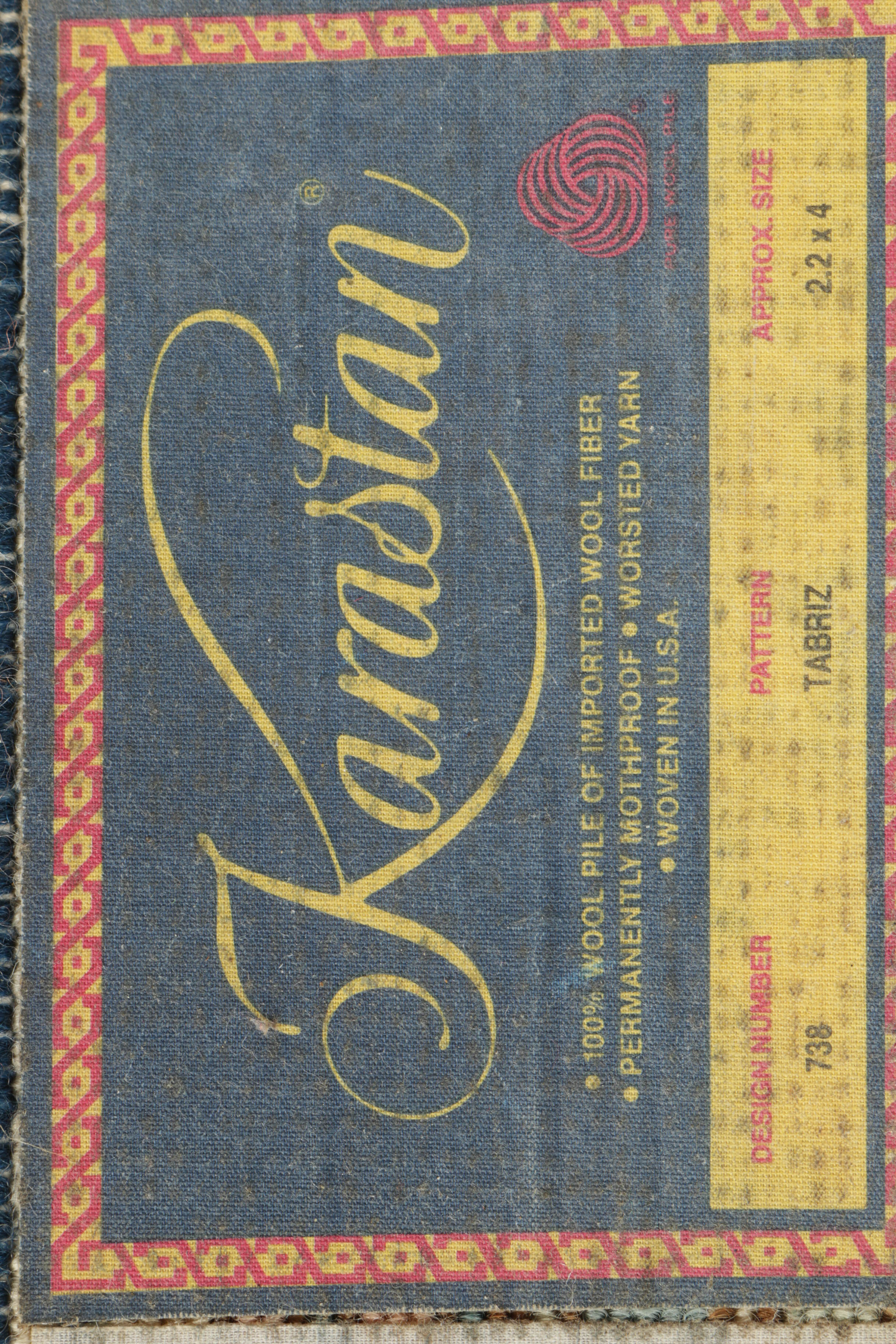 Karastan "Tabriz" Machine Woven Floral Rug