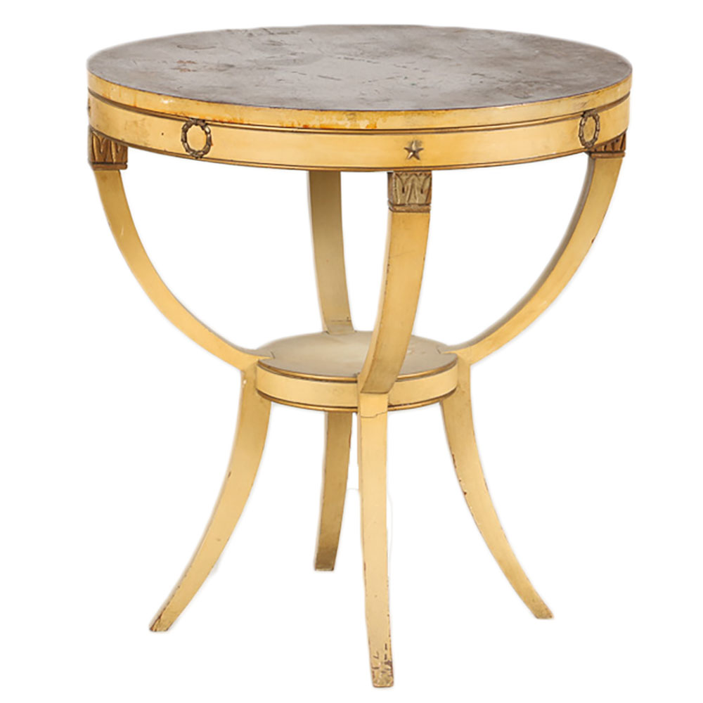 Vintage Classical Style Side Table with Gilt Mounts